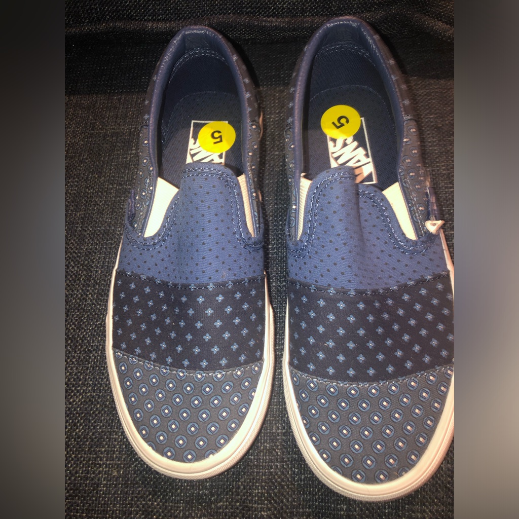 Patterned Van Slip Ons Brand New  No Tags